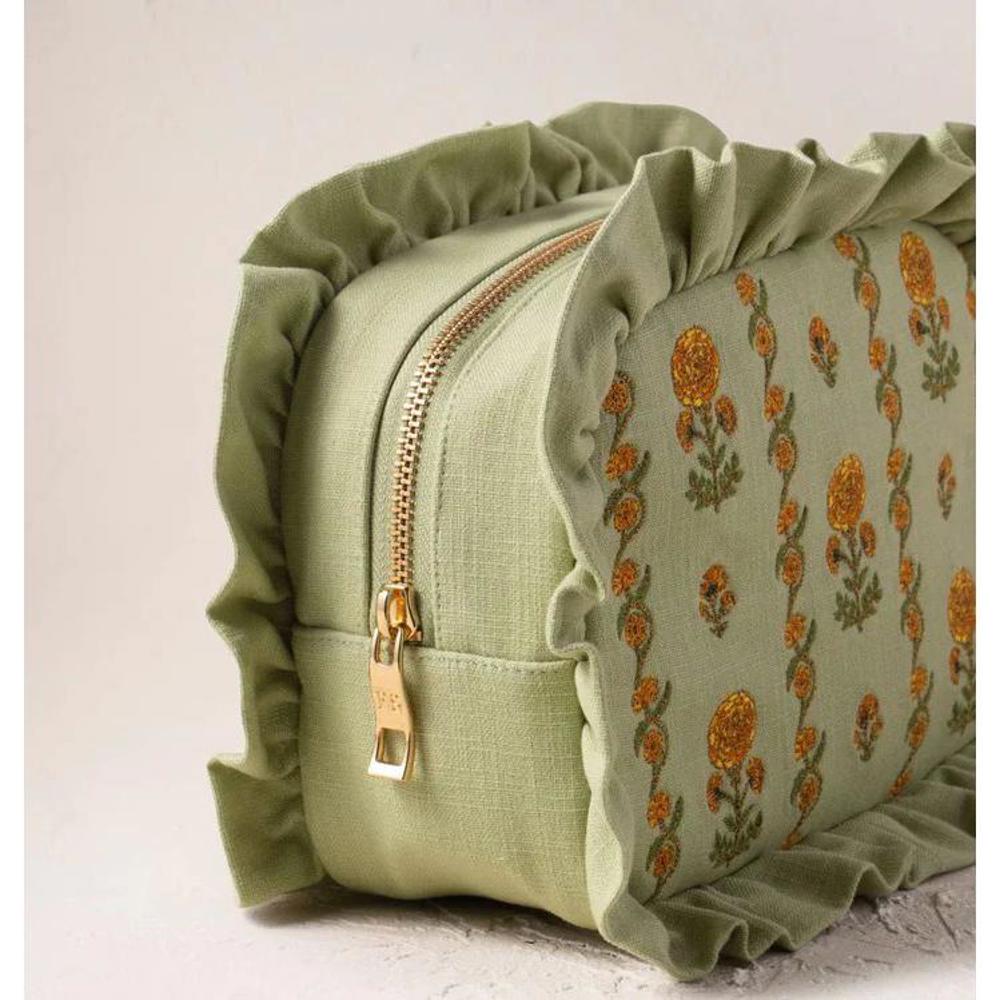 Elizabeth Scarlett Marigolds Frill Makeup Bag